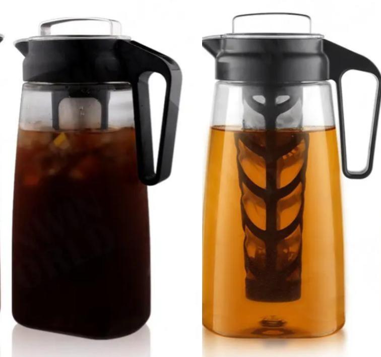 Infusor de lanzador de filtro de agua alcalino, Tritan lanzador 2L | 9.5 Filtros alcalinos de pH | Jarra de té | Tritan BPA Cafetera de hielo gratis | Lanzador infusor