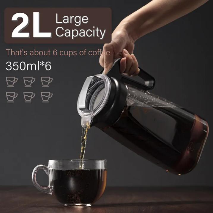 Infusor de lanzador de filtro de agua alcalino, Tritan lanzador 2L | 9.5 Filtros alcalinos de pH | Jarra de té | Tritan BPA Cafetera de hielo gratis | Lanzador infusor