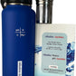 32oz. Botella de agua alcalina Acero inoxidable | Crea agua de pH hasta 9.5+ pH | Vacío de boca ancha aislada con mango | Micromesh Pouch e Infuser